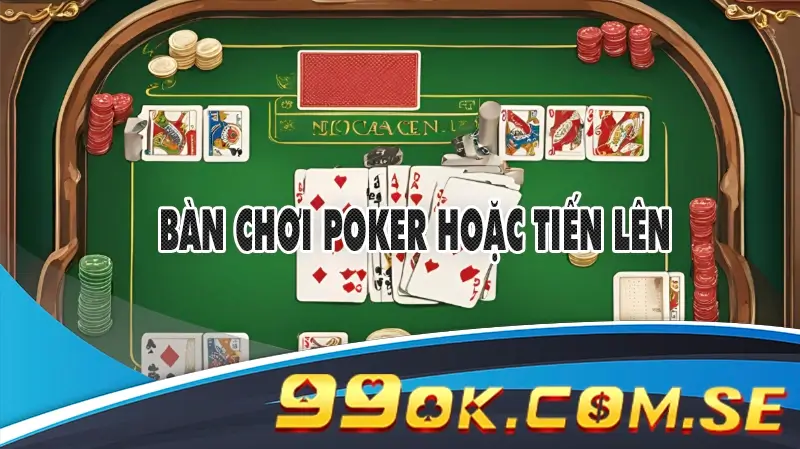 Bàn chơi Poker hoặc Tiến Lên