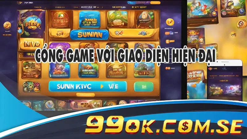 Cổng game với giao diện hiện đại